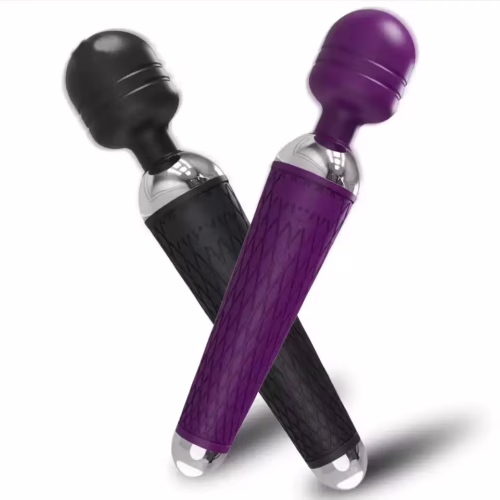 AV wand vibrator for women with 10 vibration modes and soft silicone head