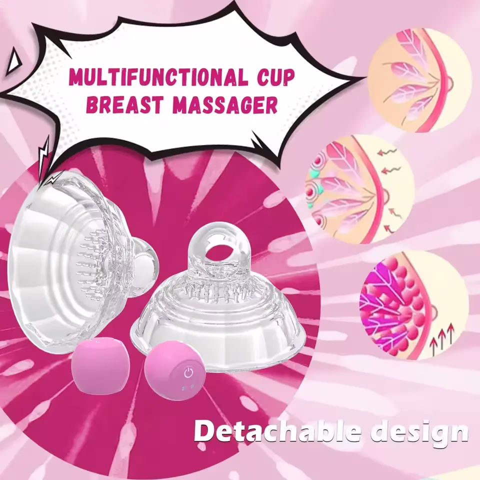 10-Mode Nipple Vibrator & Suction Clamps – Breast Stimulator Toy for Women - Image 4