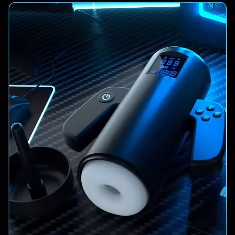 Automatic Telescopic Male Masturbator – Handle-Controlled Heated Cup with 4 Sucking, 4 Thrusting & 9 Vibration Modes - Image 5