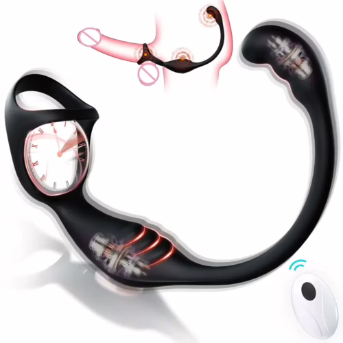 Remote control prostate massager with attached vibrating cock ring