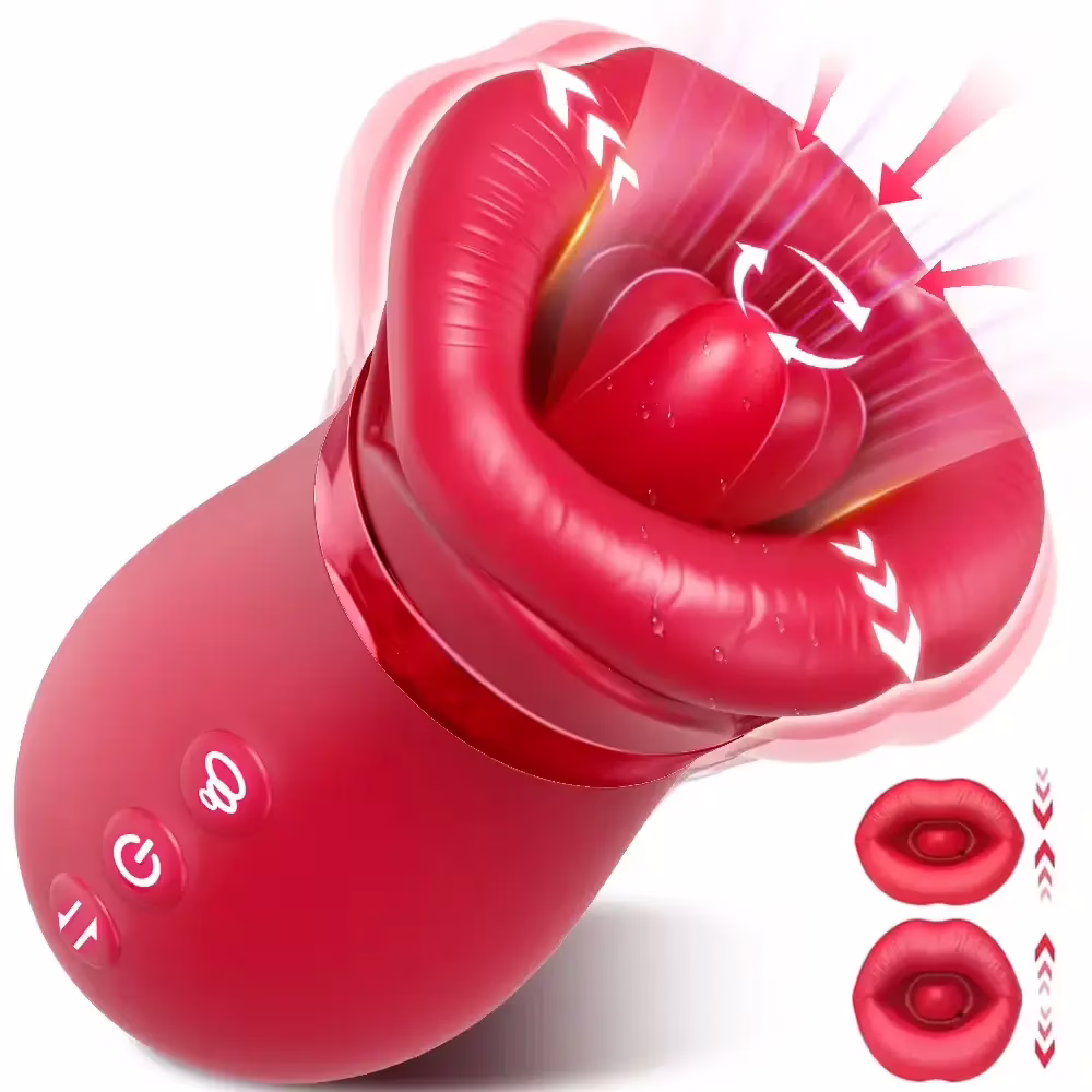 Tongue Wiggle Clit Sucker Vibrator with silicone head