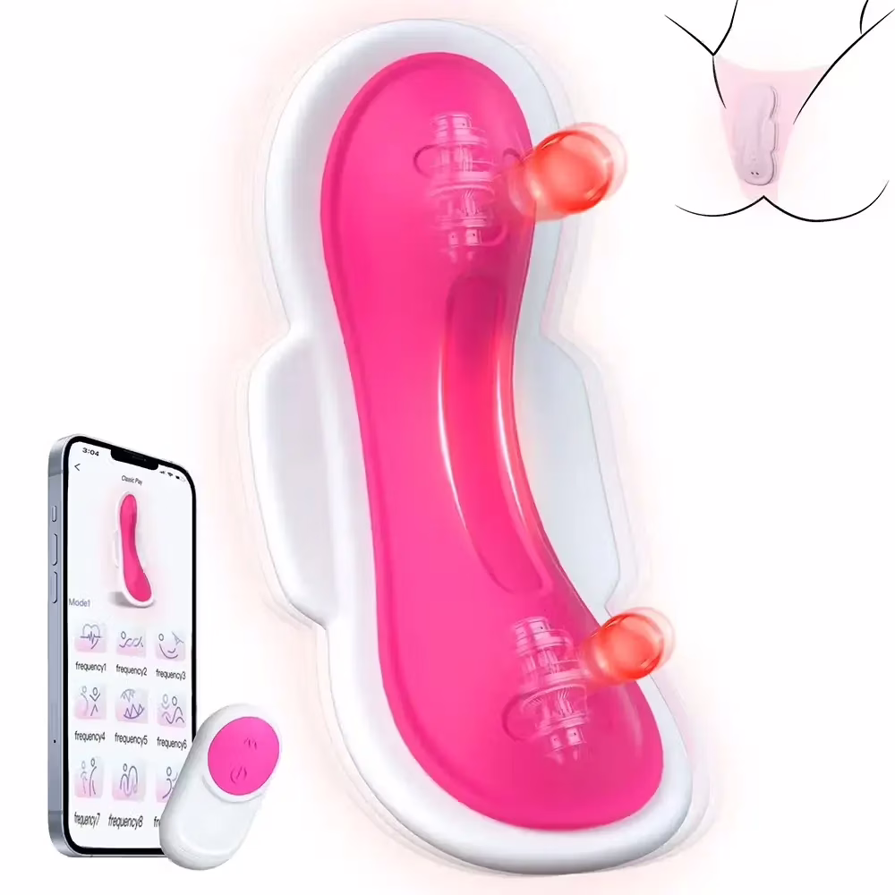 wearable panty vibrator with remote control for clitoral and G-spot stimulation
