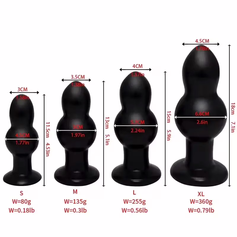 S–XL Huge Anal Beads & Butt Plug Set